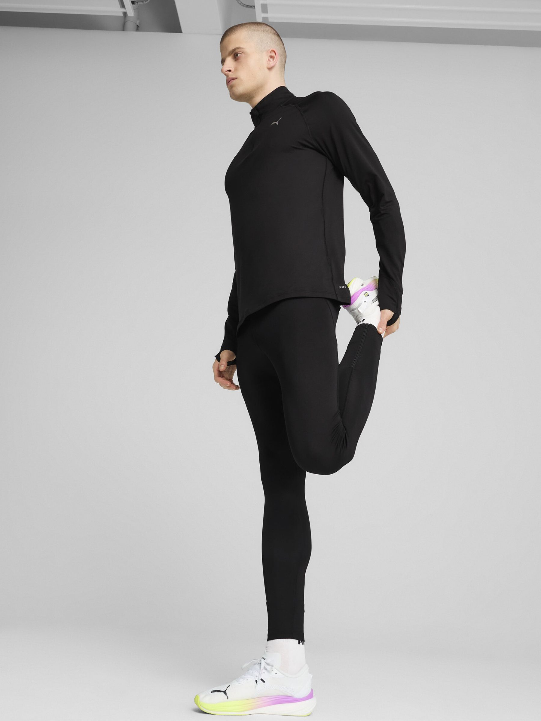 Buy Puma Black Velocity Dollspun Running Quarter-Zip Sweat Top