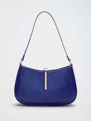 Friends Like These Cobalt Blue Tab Detail Shoulder Bag - Image 5 of 7