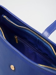 Friends Like These Cobalt Blue Tab Detail Shoulder Bag - Image 7 of 7