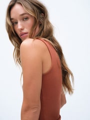 The Set 3 Pack Lace V-Neck Vests Brown/Rust/Cream - Image 5 of 13