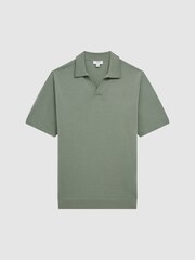 Reiss Kale Duchie Merino Wool Open Collar Polo Shirt - Image 2 of 6