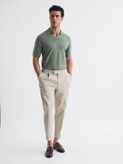 Reiss Kale Duchie Merino Wool Open Collar Polo Shirt - Image 3 of 6