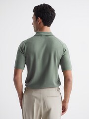Reiss Kale Duchie Merino Wool Open Collar Polo Shirt - Image 5 of 6