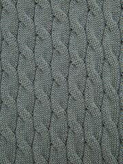 Reiss Dark Sage Eli Senior Press Stud Cable Knit Polo Shirt - Image 6 of 6