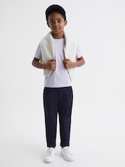 Reiss Lilac Purple Bless Junior Crew Neck T-Shirt - Image 3 of 7