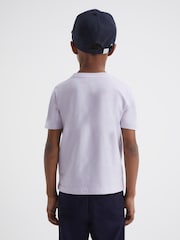 Reiss Lilac Purple Bless Junior Crew Neck T-Shirt - Image 5 of 7