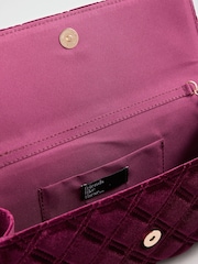 Friends Like These Red Quilted Top Handle Clutch Bag - Image 7 of 8