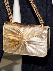 Friends Like These Gold Knotted Detail Shoulder Bag - Image 4 of 8