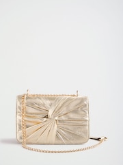 Friends Like These Gold Knotted Detail Shoulder Bag - Image 5 of 8