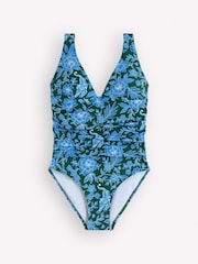 Boden Blue Mykonos Deep V Swimsuit - Image 1 of 2