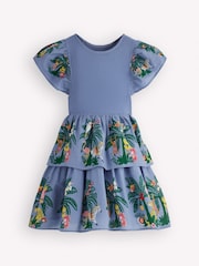 Boden Blue Woven Mix Twirly Dress - Image 1 of 3