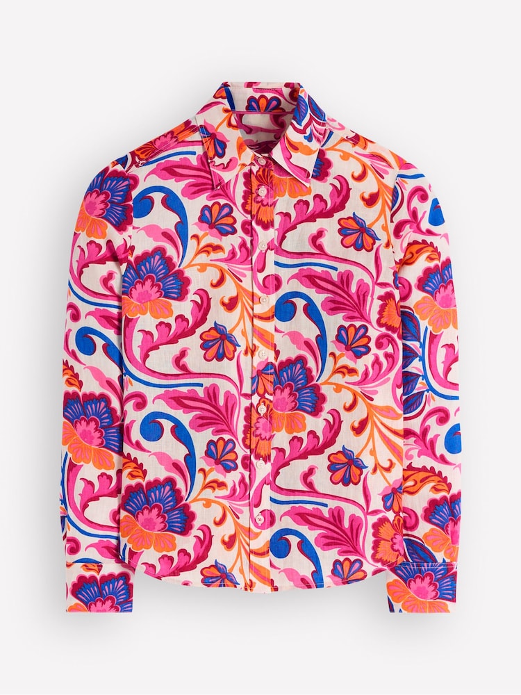 Boden Pink Sienna Linen Shirt - Image 5 of 5