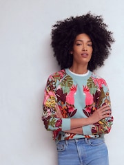 Boden Blue Rosa Printed Sweatshirt - Image 4 of 5