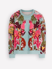 Boden Blue Rosa Printed Sweatshirt - Image 6 of 6