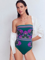Boden Blue Paros Bandeau Swimsuit - Image 4 of 6