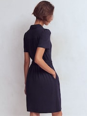 Boden Blue Patti Short Jersey Shirt Dress - Image 3 of 7