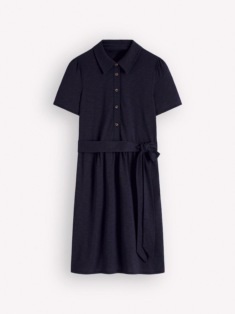 Boden Blue Patti Short Jersey Shirt Dress - Image 7 of 7