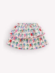Boden Cream Ruffle Jersey Skort - Image 1 of 4