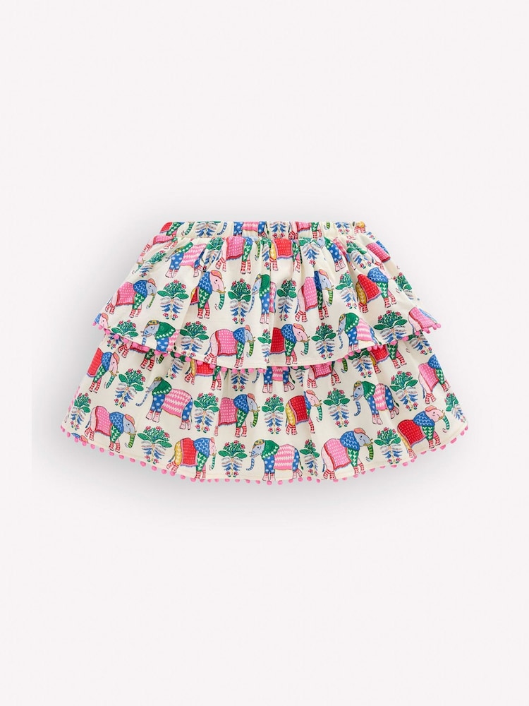 Boden Cream Ruffle Jersey Skort - Image 2 of 4