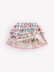Boden Cream Ruffle Jersey Skort - Image 3 of 4
