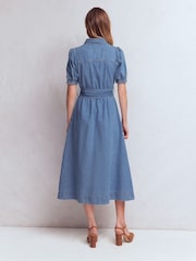 Boden Hemdkleid aus Denim mit Puffärmeln - Bild 3 von 6