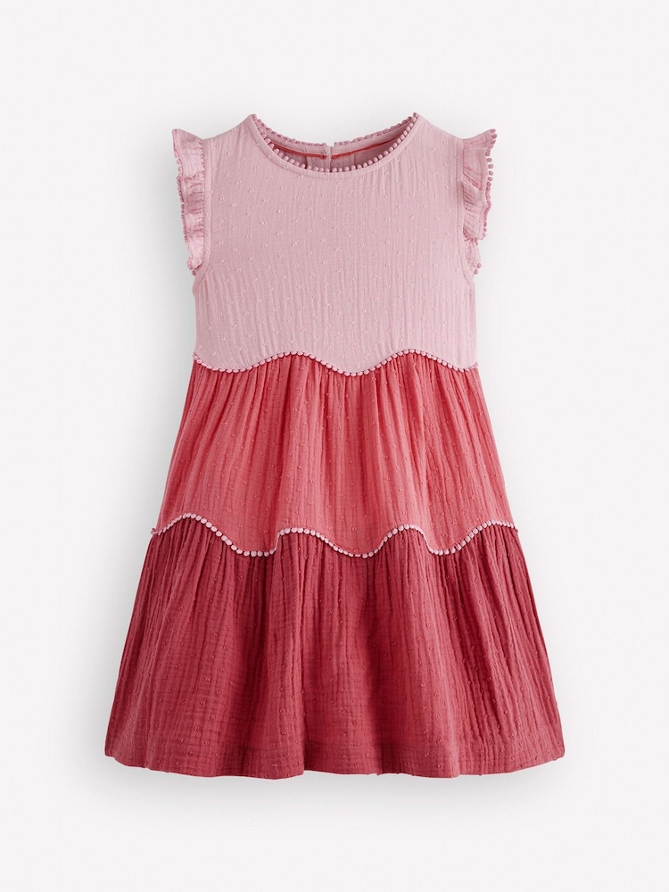 Boden Scallop Double Cloth Dress - 3的图像1｝