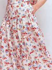 Boden Cream Valentina Linen Skirt - Image 2 of 7