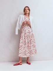 Boden Cream Valentina Linen Skirt - Image 6 of 7