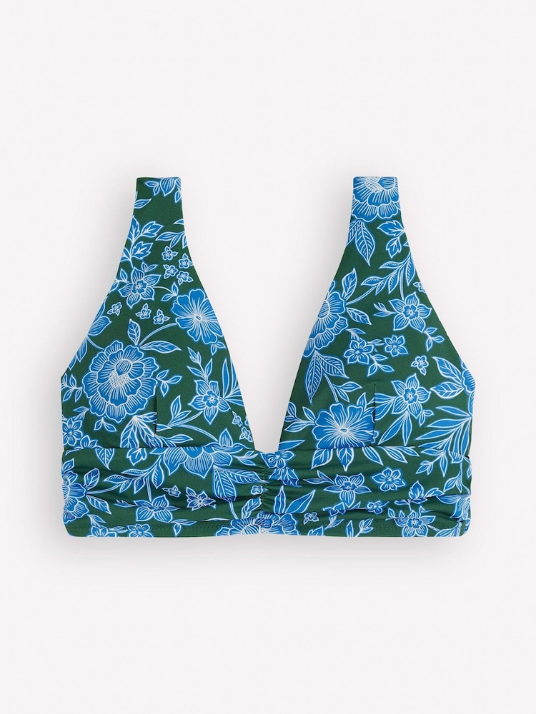 Boden Blue Mykonos Deep V Bikini Top - Image 1 of 2