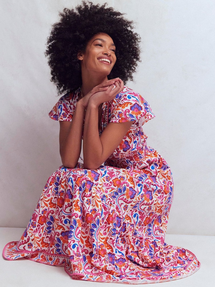 boden flutter jersey maxi dress Buy Pink Tala Tiered from Next Gibraltar Ladies dresses