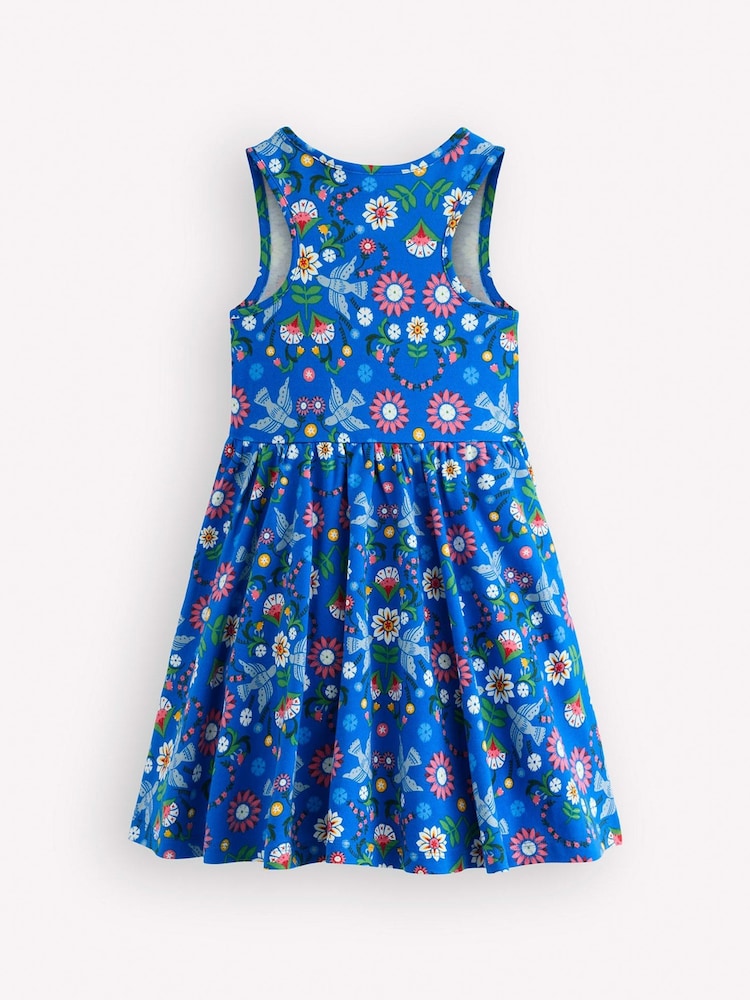 Boden Blue Twirly Jersey Dress - Image 2 of 3