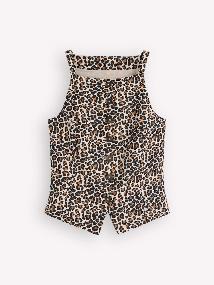 Boden Brown Square Neck Strap Waistcoat - Image 5 of 5
