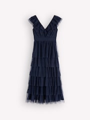 Boden Blue Ruffle Tulle Tiered Dress - Image 1 of 1