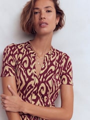 Boden Purple Naomi Jersey Midi Dress - Image 1 of 2