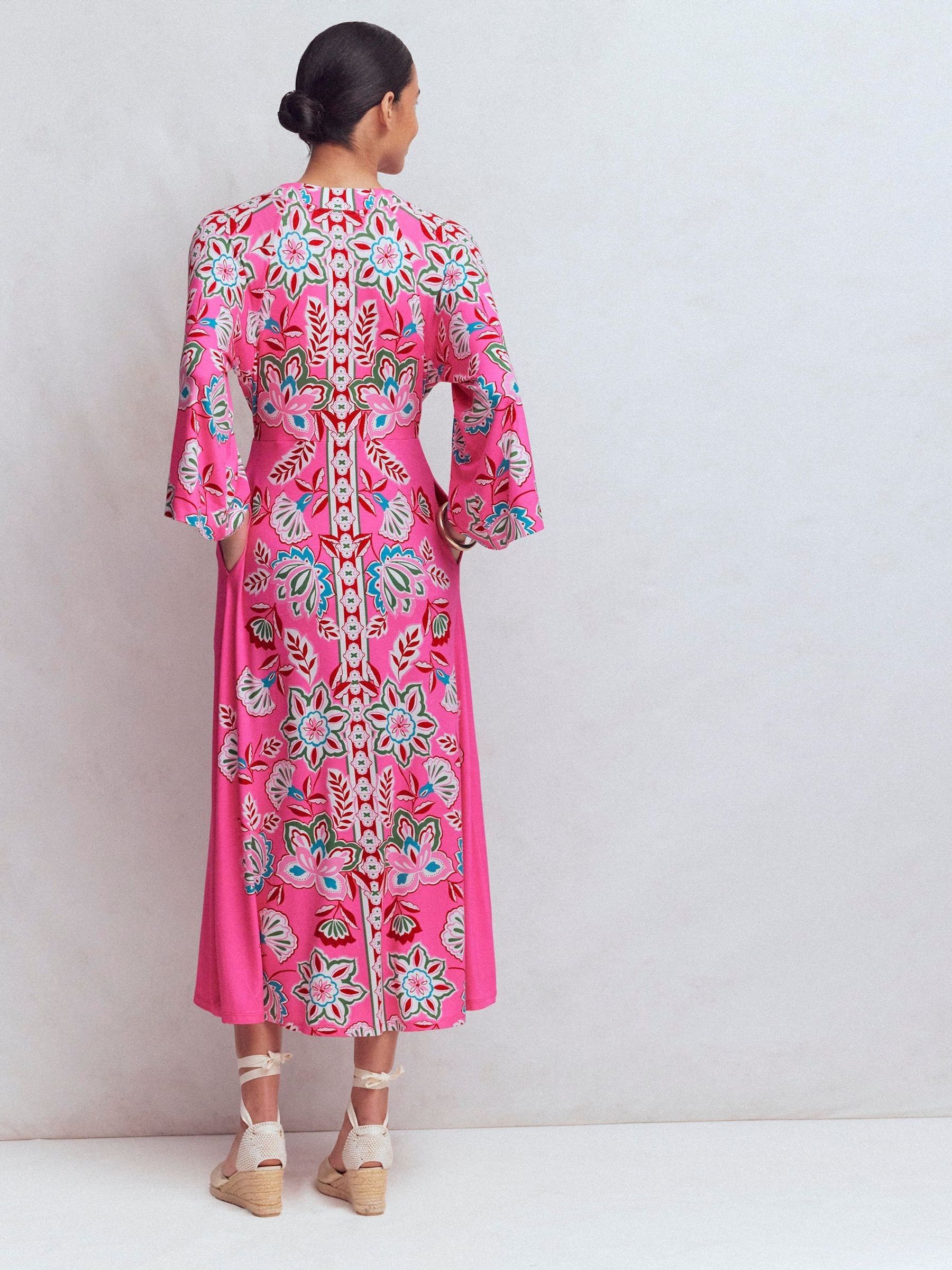 Buy Boden Pink Nell Kimono Midi Jersey Dress from Next USA