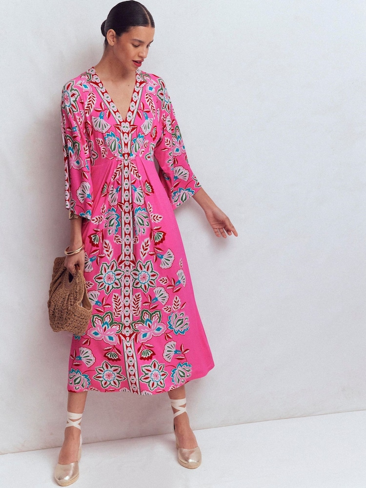 boden embroidered jersey dress Buy Pink Nell Kimono Midi from Next USA colour_olivegreen