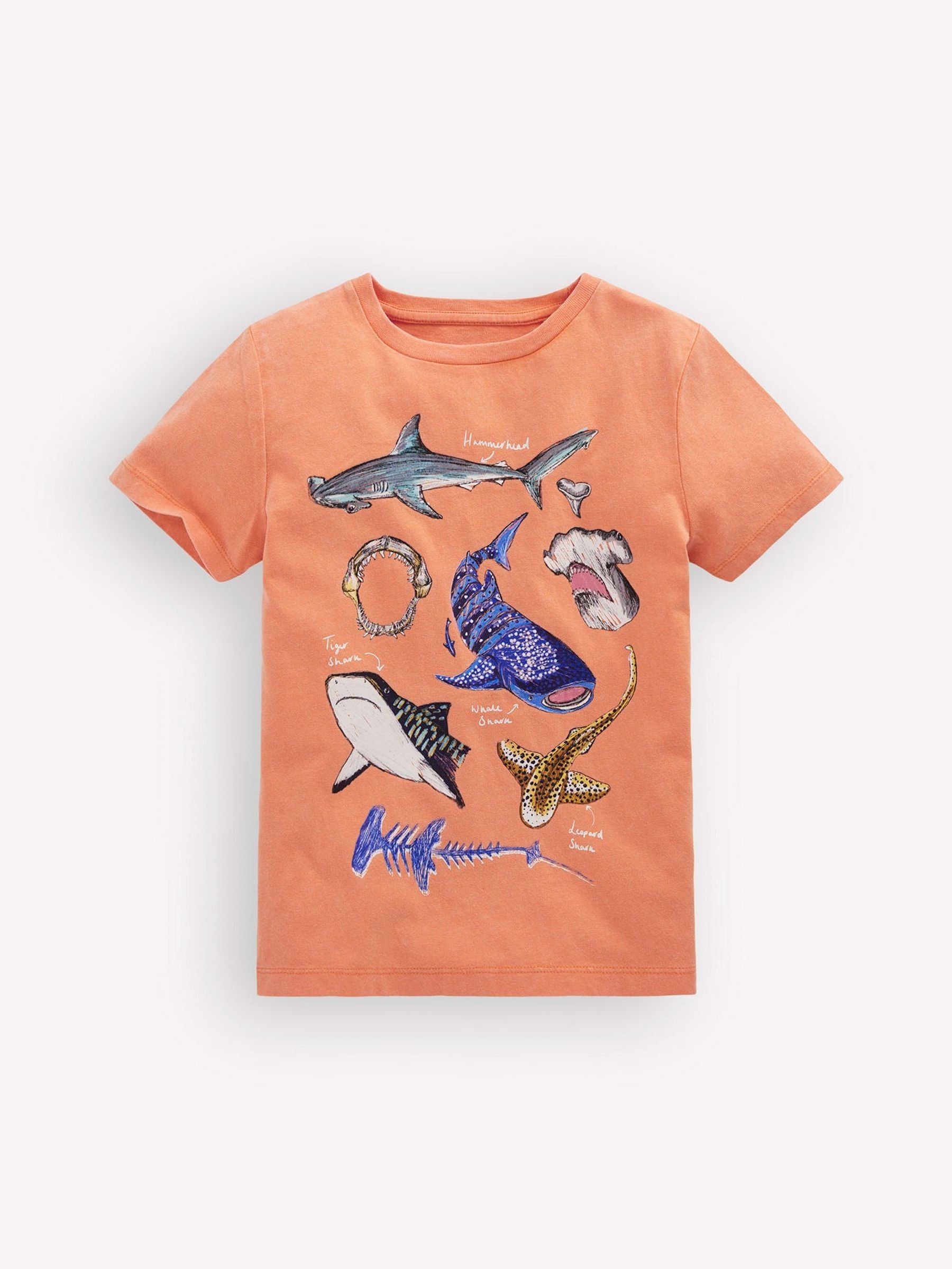 Boden Orange Vintage Wash Graphic T-Shirt