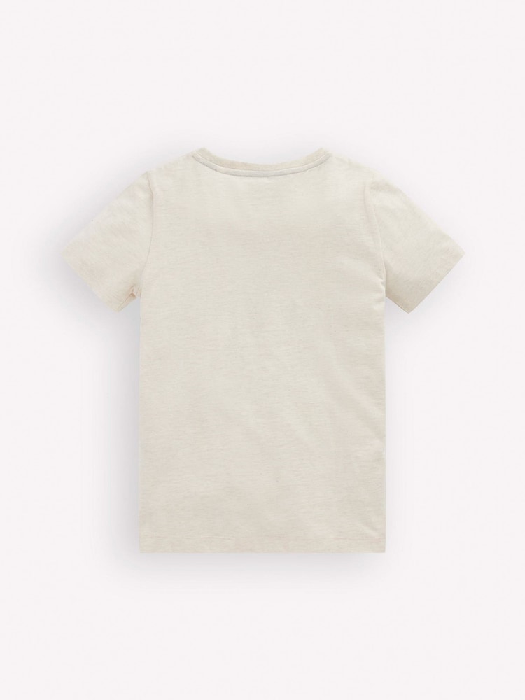 Boden Cream Short Sleeve Appliqué T-Shirt - Image 2 of 3