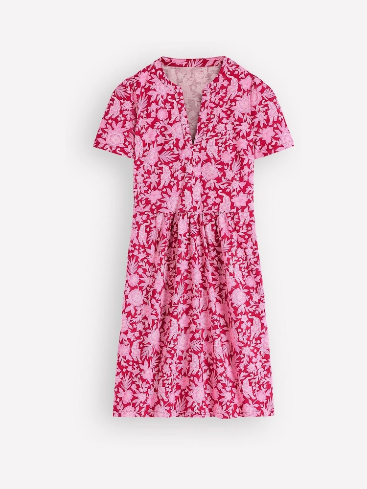 Boden Red Naomi Short Jersey Dress - Image 5 of 5