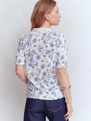 Boden Cream Nessa Broderie Collar Blouse - Image 2 of 2