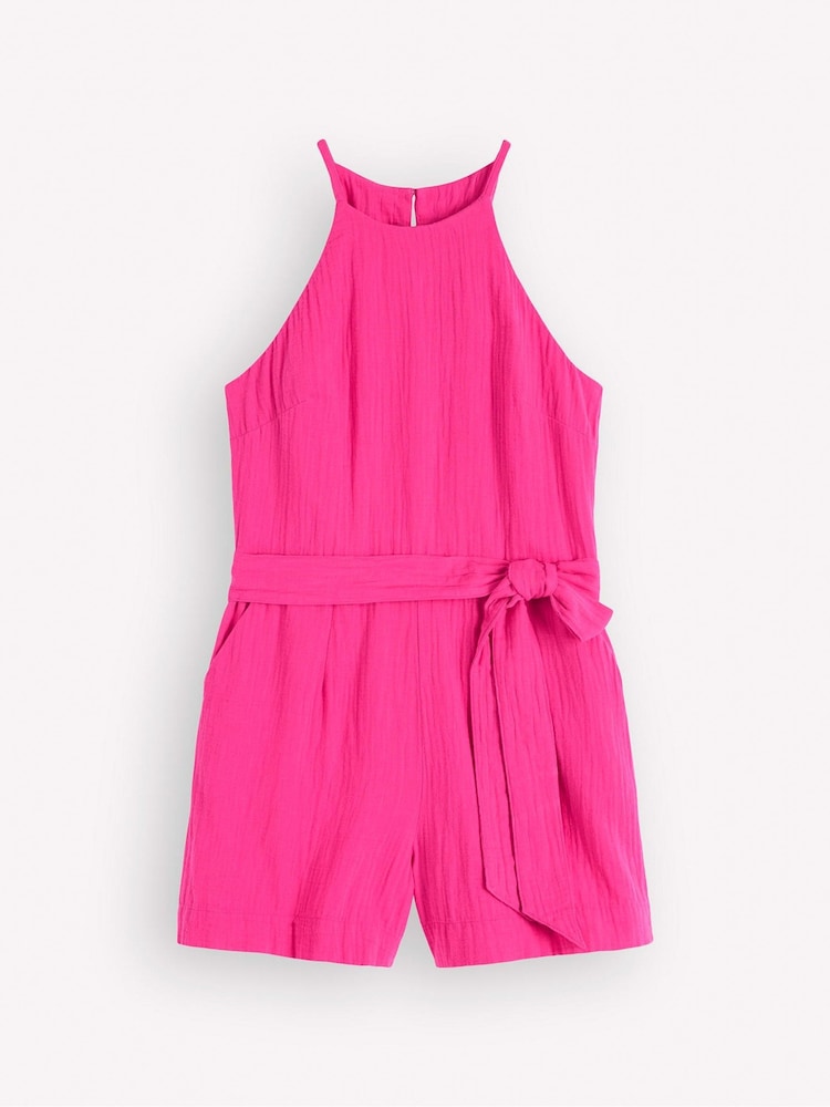 Boden Pink Rosa Double Cloth Playsuit - Image 5 of 5