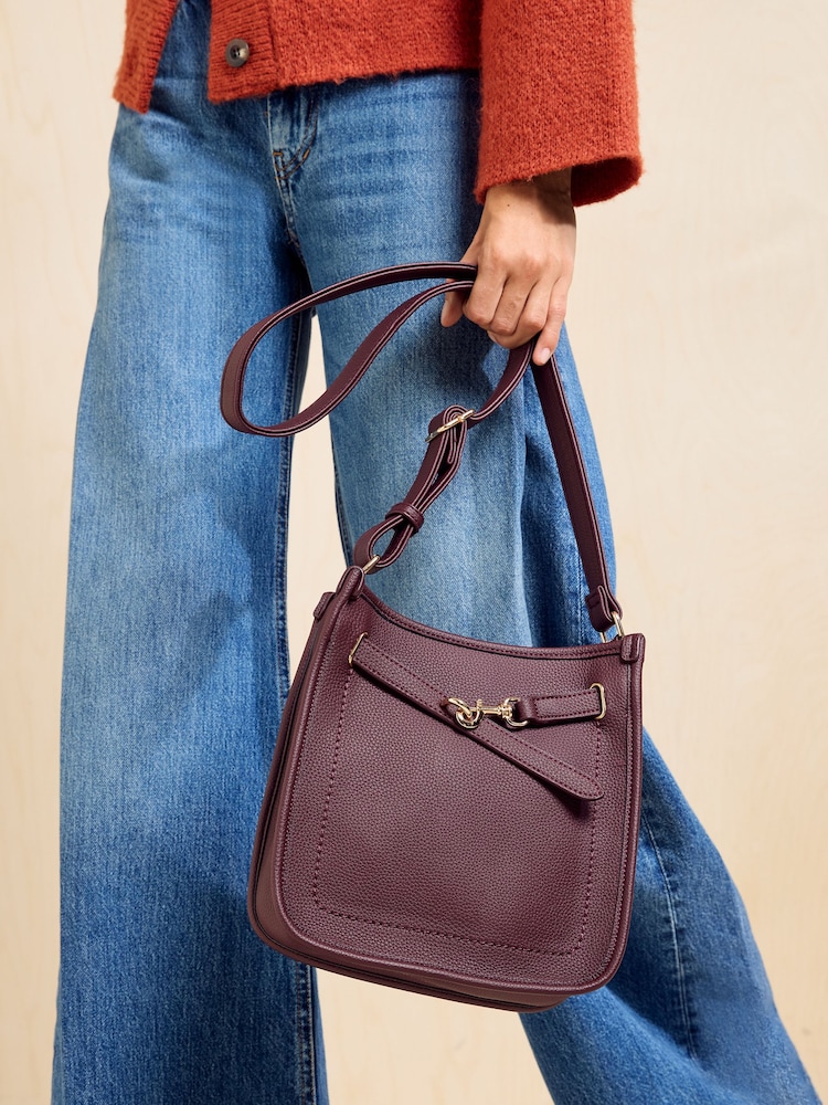 Friends Like These Burgundy Red Messenger Cross-Body Bag - Image 2 of 8 Friends Like These Burgundy Red Messenger Cross-Body Bag - Image 2 of 8