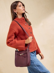 Friends Like These Burgundy Red Messenger Cross-Body Bag - Image 3 of 8