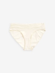 Pink/Green Paisley Floral Print High Leg Cotton & Lace Knickers 4 Pack - Image 7 of 8