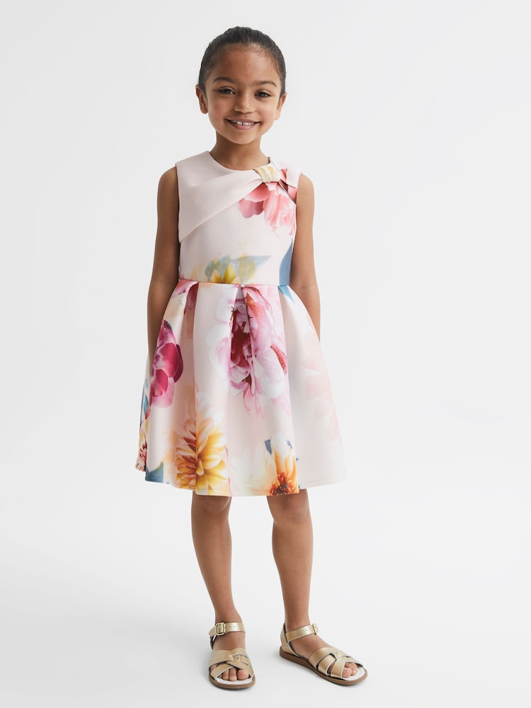 Reiss Emily Scuba Floral Printed Dress - Image 3 of 6