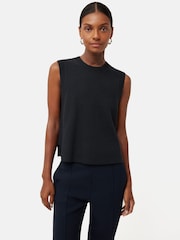 Jigsaw Black Cotton Blend Crew Tank - Image 1 of 6