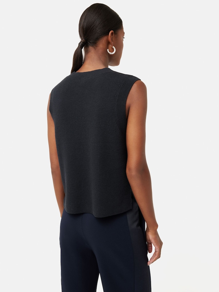 Jigsaw Black Cotton Blend Crew Tank - Image 2 of 6
