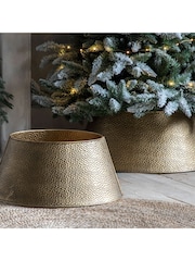 Gallery Home Gold Large Antique Hammered Tree Skirt - Image 1 of 3