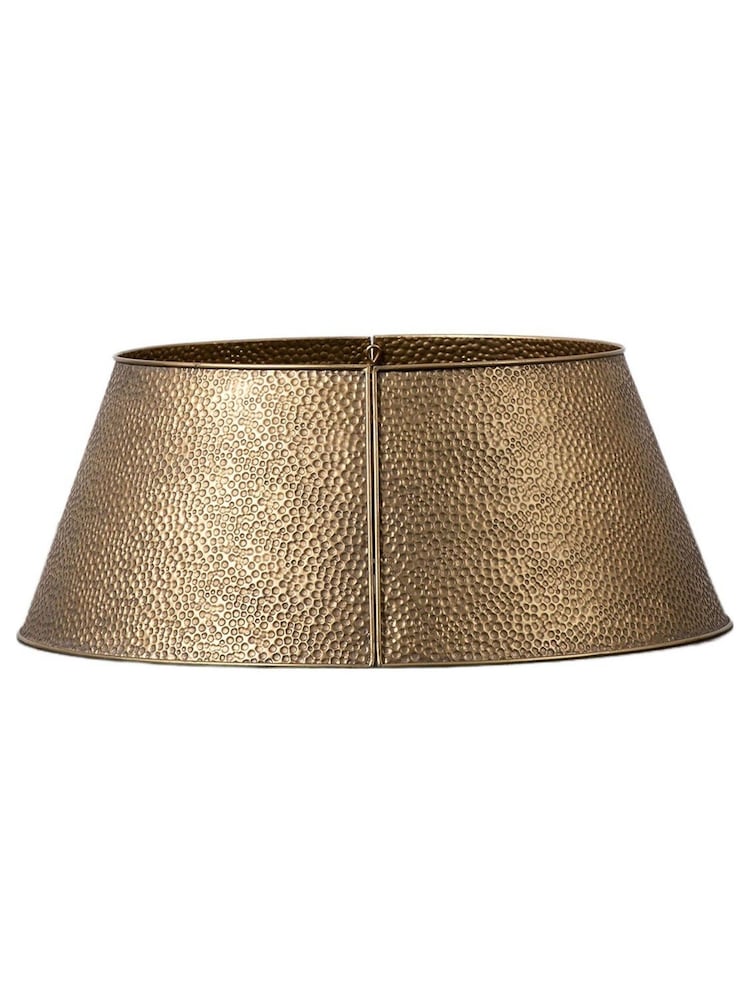 Gallery Home Gold Large Antique Hammered Tree Skirt - Image 3 of 3