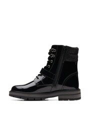 Clarks Black Multi Fit Patent Prague Boots - Image 2 of 7